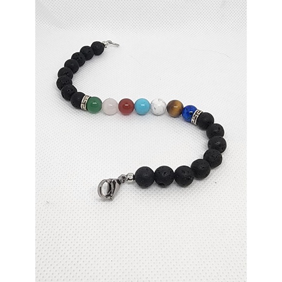 Chakra Lava Stone Bracelet - Picture 4 of 6